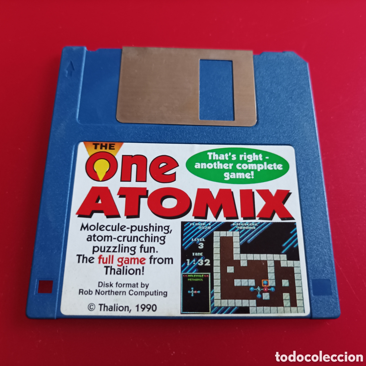 Videojuegos y consolas: Diskette Commodore Amiga Juego ONE ATOMIX 1990 - Foto 1