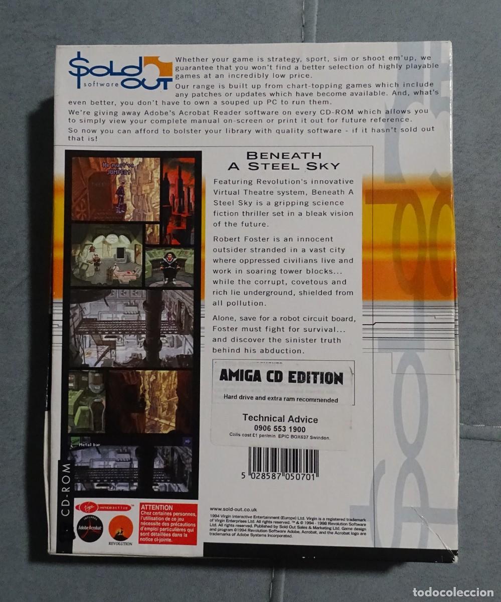 Videojuegos y consolas: BENEATH A STEEL SKY. VIRGIN INTERACTIVE. COMMODORE AMIGA CD - Foto 2