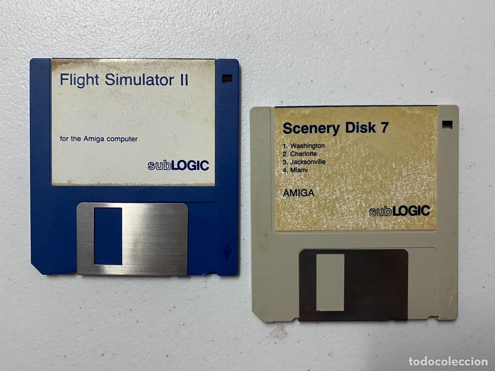 Videojuegos y consolas: FLIGHT SIMULATOR II + SCENERY (DOS DISCOS) - VIDEOJUEGO COMMODORE AMIGA - Foto 1