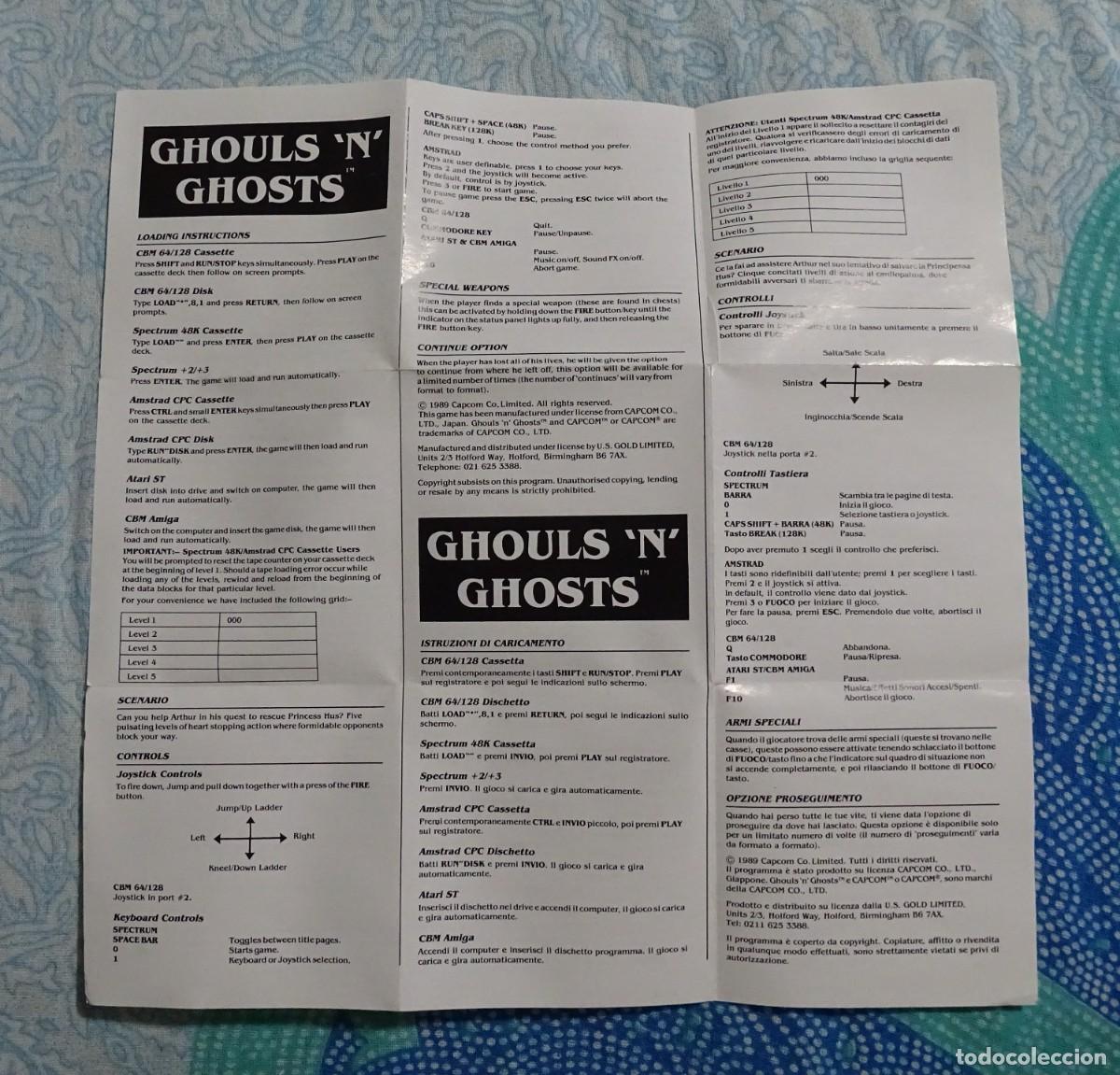 Videojuegos y consolas: GHOULSN GHOSTS. CAPCOM. COMMODORE AMIGA. &iexcl;FUNCIONANDO! - Foto 10