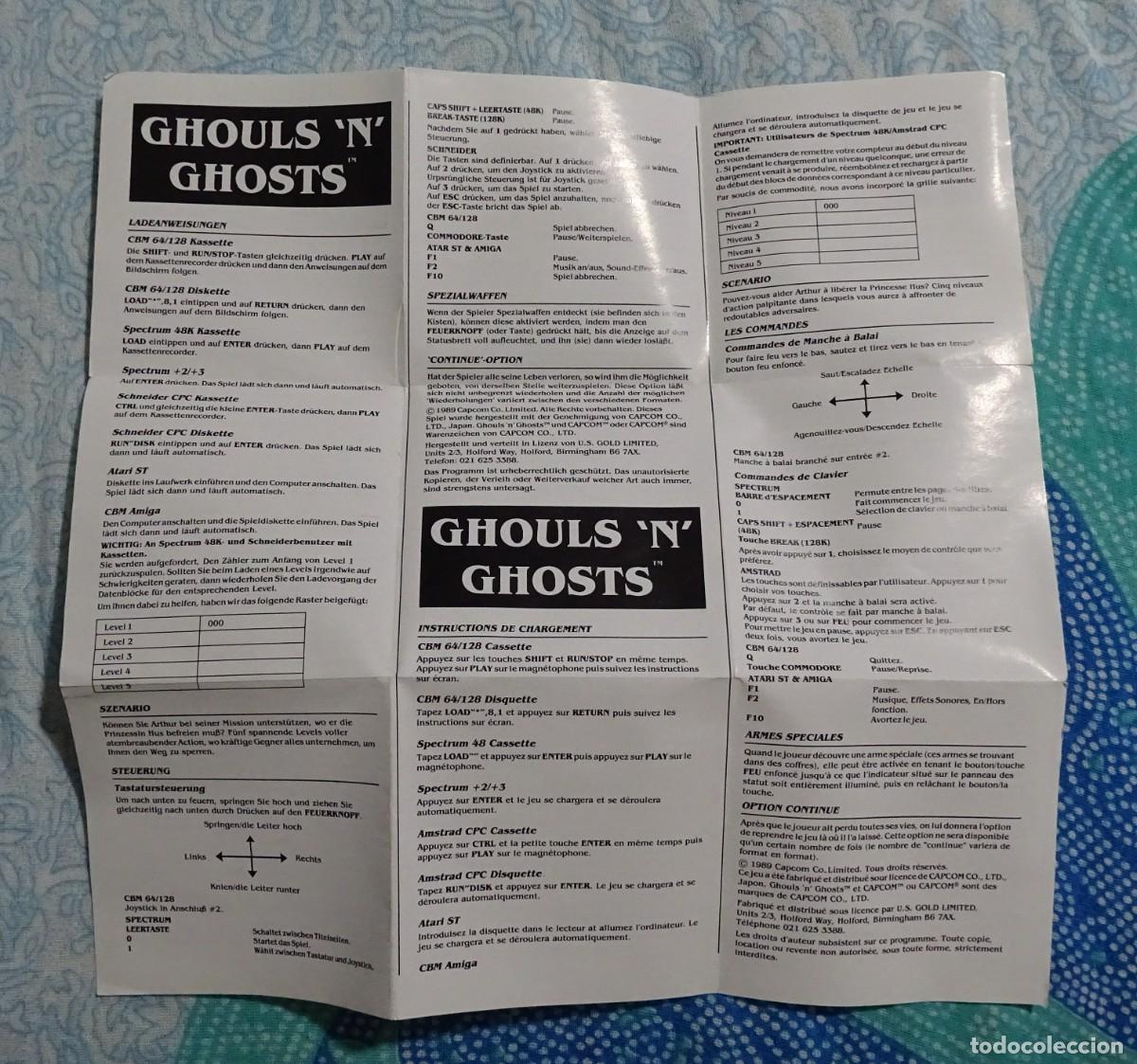 Videojuegos y consolas: GHOULSN GHOSTS. CAPCOM. COMMODORE AMIGA. &iexcl;FUNCIONANDO! - Foto 11