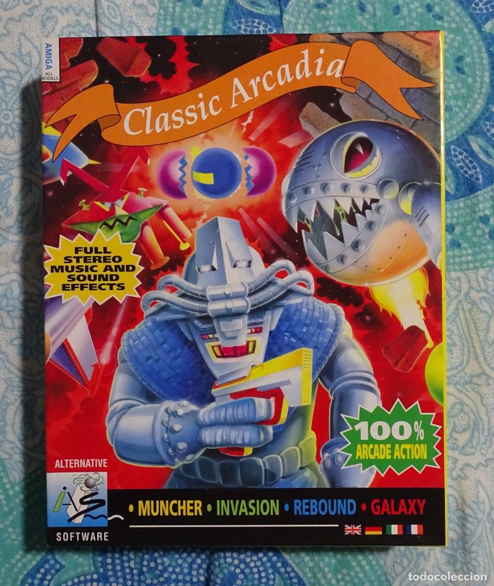 Videojuegos y consolas: CLASSIC ARCADIA (INVASION, MUNCHER, REBOUND Y GALAXY). COMMODORE AMIGA. &iexcl;FUNCIONANDO! - Foto 1