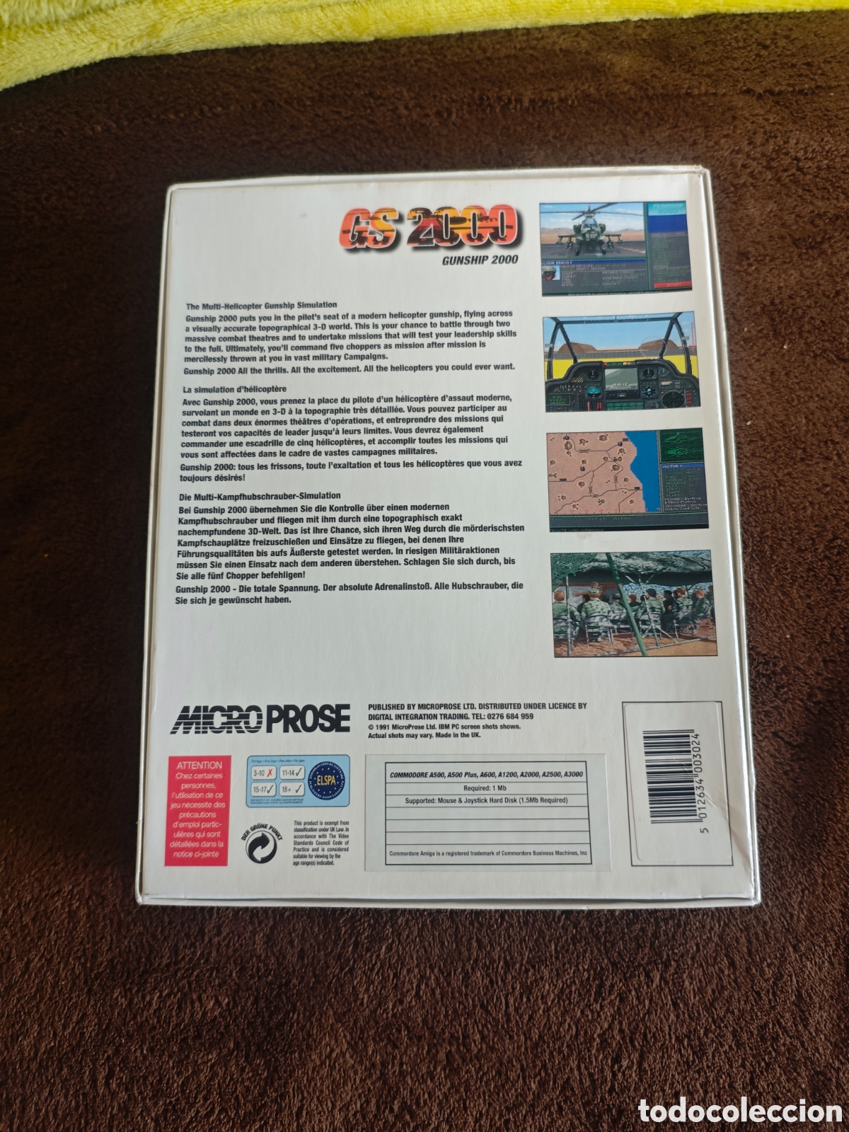 Videojuegos y consolas: MicroProse Gunship 2000 Commodore Amiga - Foto 4
