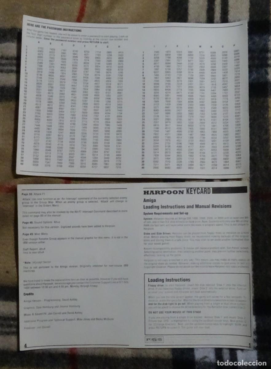 Videojuegos y consolas: HARPOON. ELECTRONIC ARTS. COMMODORE AMIGA. &iexcl;FUNCIONANDO! - Foto 10