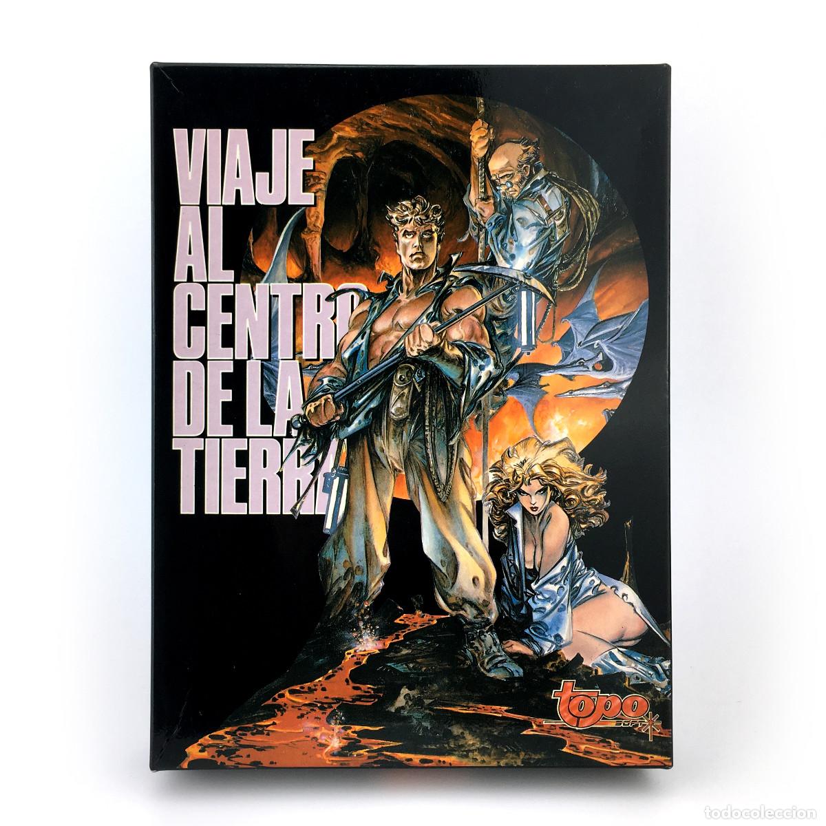 Videojogos e Consolas: VIAJE AL CENTRO DE LA TIERRA TOPO SOFT ALFONSO AZPIRI 1989 DISKETTE 3&frac12; CBM COMMODORE AMIGA COMPLETO