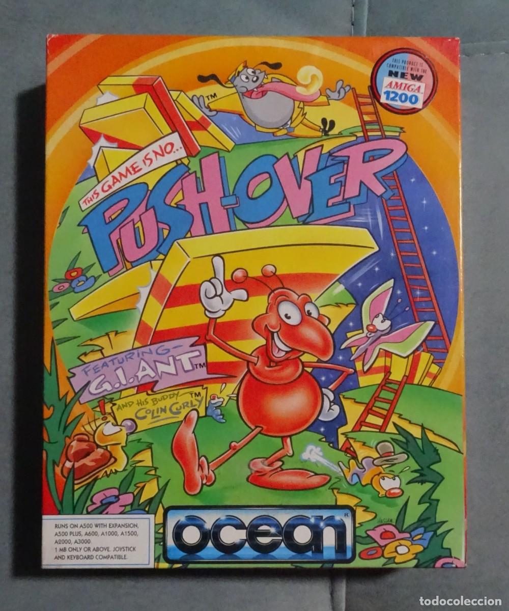 Videojuegos y consolas: PUSHOVER (PUSH-OVER). OCEAN. COMMODORE AMIGA. &iexcl;FUNCIONANDO! - Foto 1
