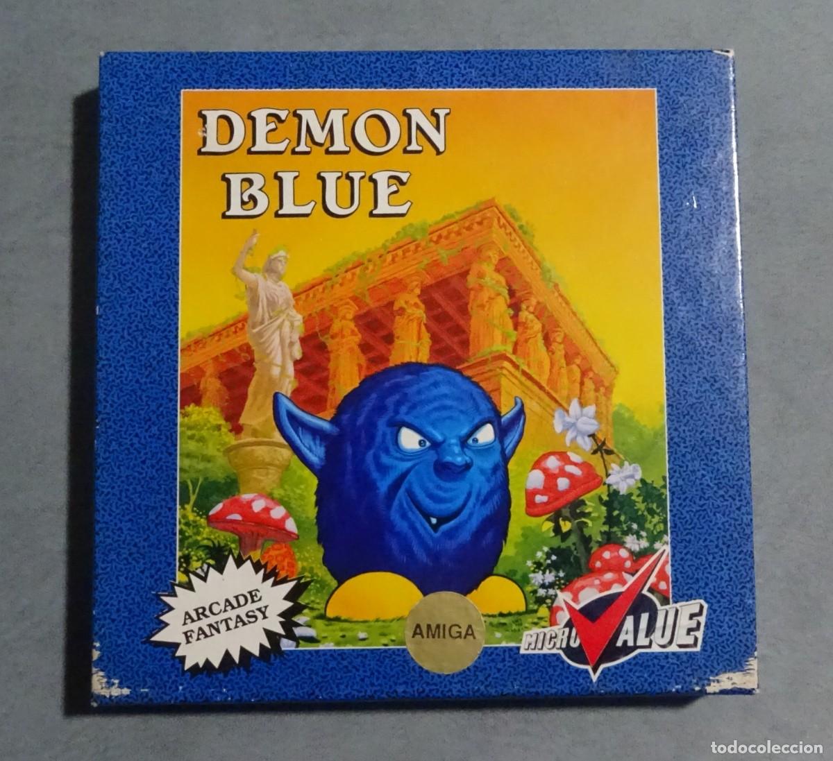 Videojuegos y consolas: DEMON BLUE. MICROVALUE. COMMODORE AMIGA. &iexcl;FUNCIONANDO! - Foto 1