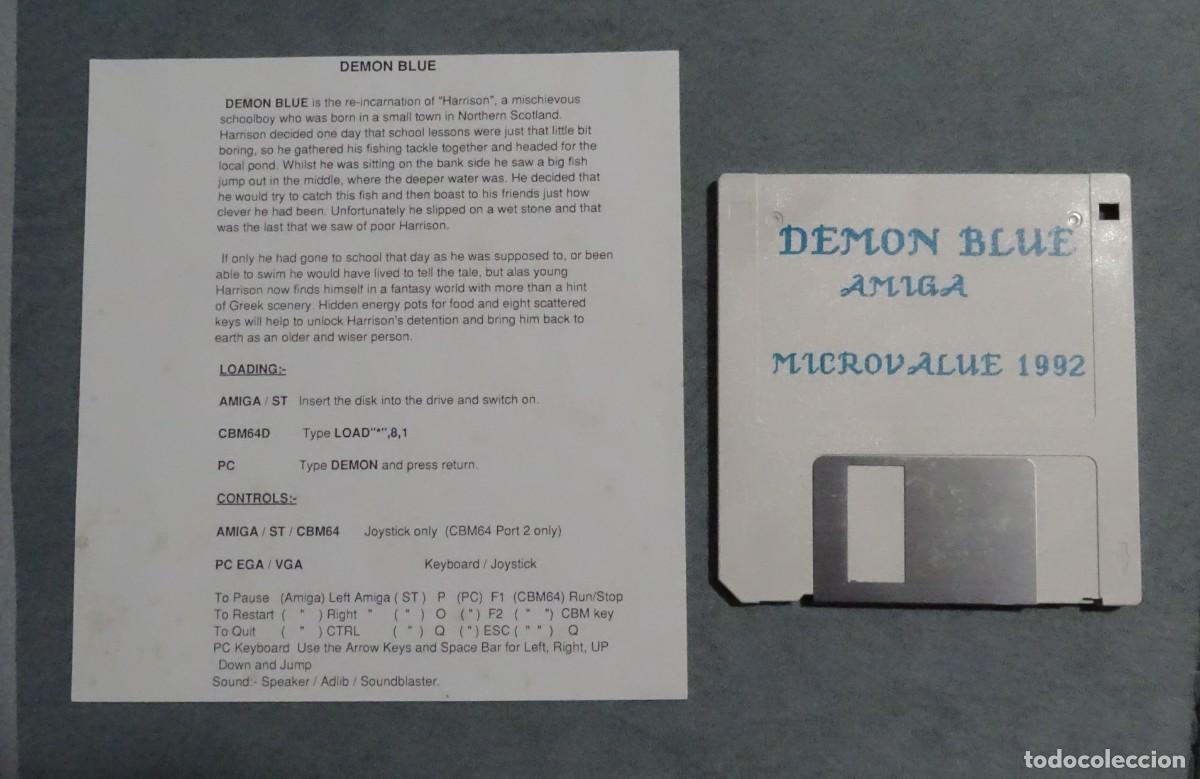 Videojuegos y consolas: DEMON BLUE. MICROVALUE. COMMODORE AMIGA. &iexcl;FUNCIONANDO! - Foto 9