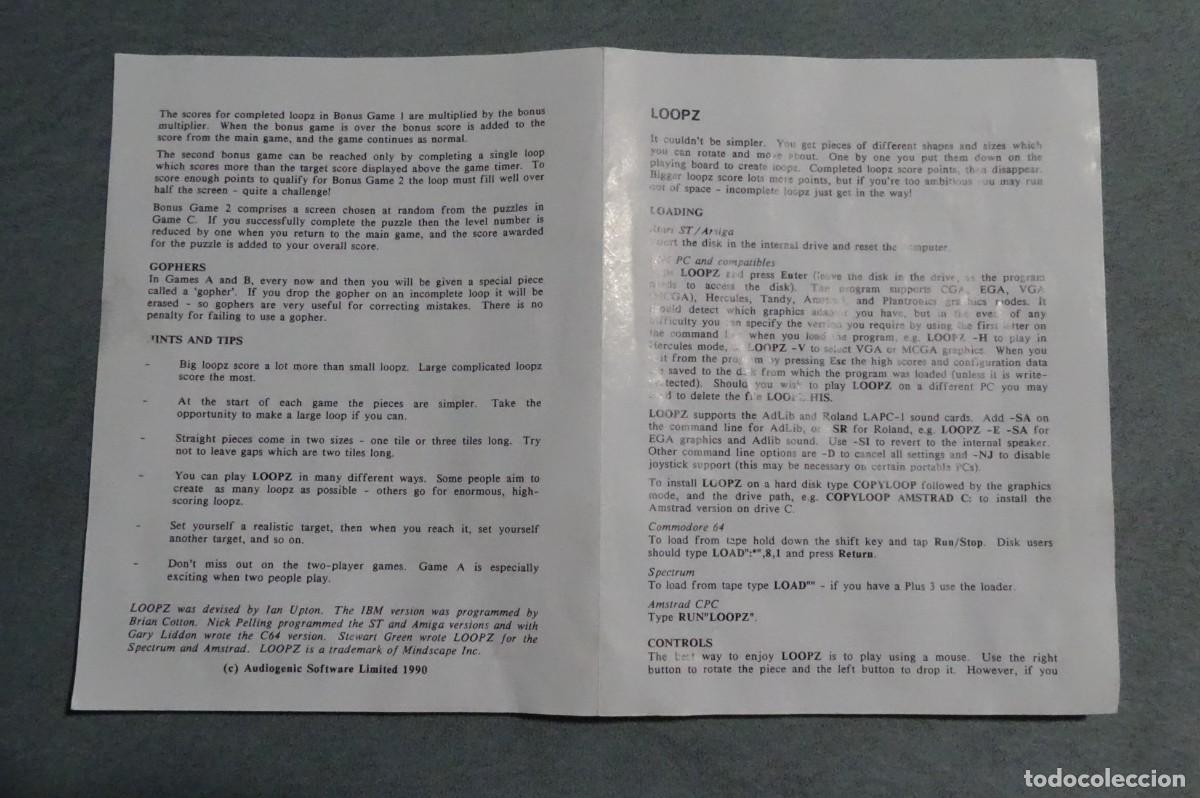 Videojuegos y consolas: LOOPZ + POSTER. AUDIOGENIC. COMMODORE AMIGA. &iexcl;FUNCIONANDO! - Foto 10