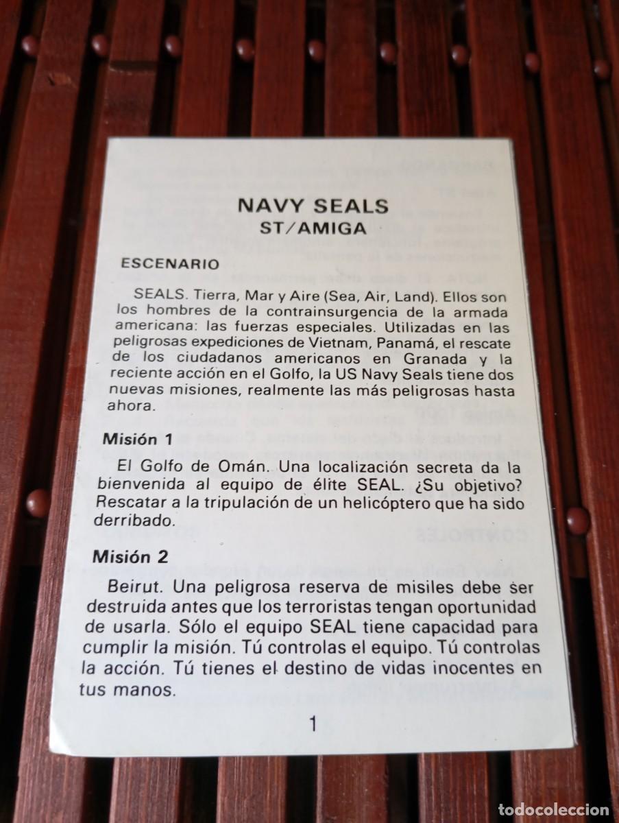 Videojuegos y Consolas: Manual Instrucciones Navy Seals Ocean 1990 Amiga Atari ST
