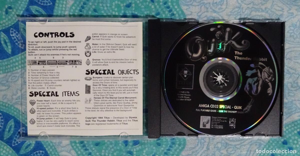 Videojuegos y consolas: QUIK THE THUNDER RABBIT. TITUS SOFTWARE. COMMODORE AMIGA CD32. - Foto 5