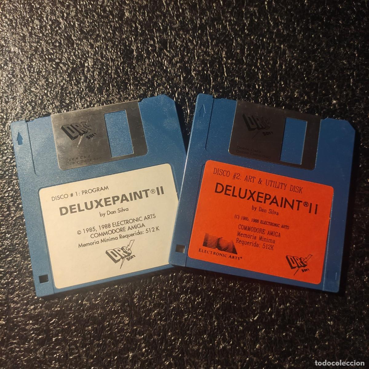 Videojuegos y consolas: DeluxePaint II . Juego Commodore amiga ** Electronic Arts ** 2 Disquetes **