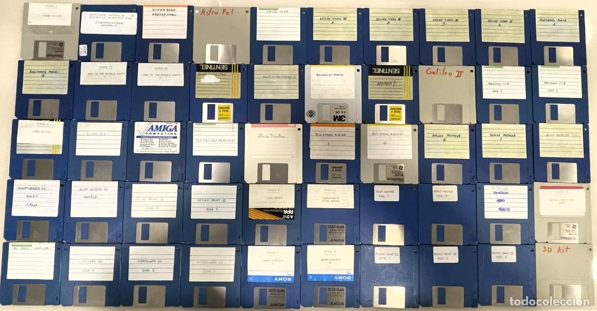 Videojuegos y consolas: 50 discos v&iacute;rgenes grabados para Commodore Amiga 500. Para formatear y usar. Probados y funcionando