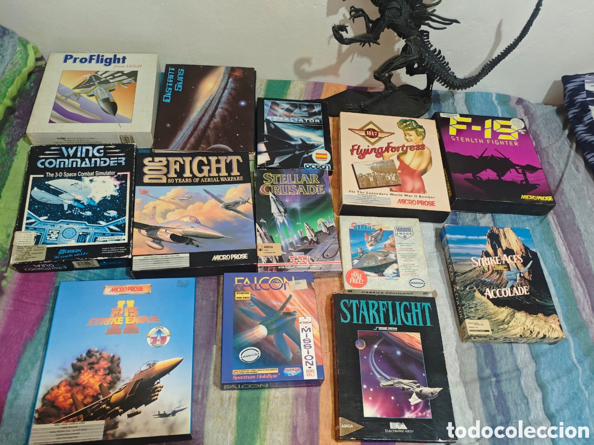Videojuegos y consolas: Lote pack 13 Juegos aviaci&oacute;n Commodore Amiga.