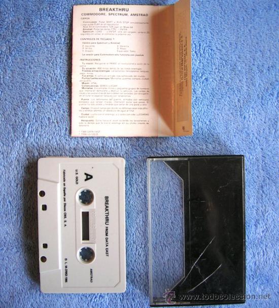 Videojuegos y consolas: JUEGO COMMODORE, SPECTRUM, AMSTRAD. BREAKTHRU, CASETTE ERBE. - Foto 3