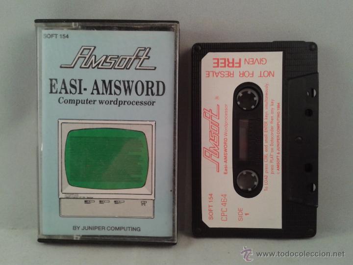 Videojuegos y consolas: JUEGO AMSTRAD CPC 464 664 EASI-AMSWORD COMPUTER WORDPROCESSOR R1588 - Foto 1