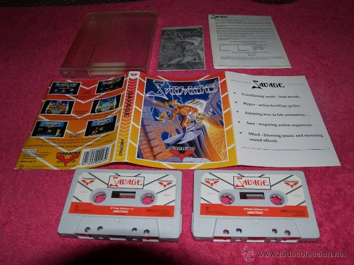 Videojuegos y consolas: AMSTRAD FIREBIRD SAVAGE CASSETTE COMPLETO - Foto 1