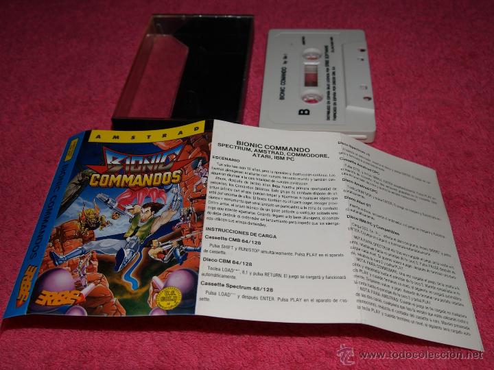 Videojuegos y consolas: AMSTRAD ERBE BIONIC COMANDOS VERSION ESPA&Ntilde;OLA CASSETTE - Foto 1