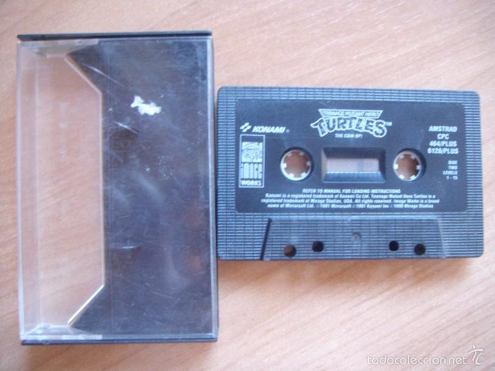 Videojuegos y consolas: TURTLES NINJA- AMSTRAD CPC 464 - CINTA CASETE - Foto 1