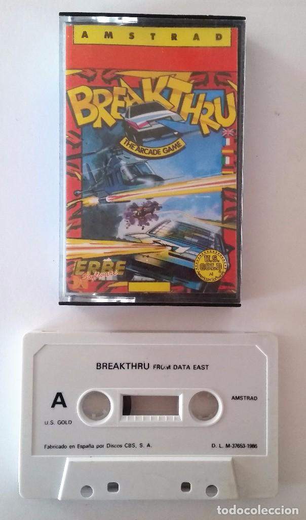 Videojuegos y consolas: JUEGO AMSTRAD: BREAKTHRU ---FUNCIONANDO--- - Foto 1