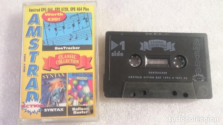 Videojuegos y consolas: ACTION: BOOTRACKER,SYNTAX,BALLON BUSTER AMSTRAD CPC 646 464 PLUS 1268 CASSETTE - Foto 1