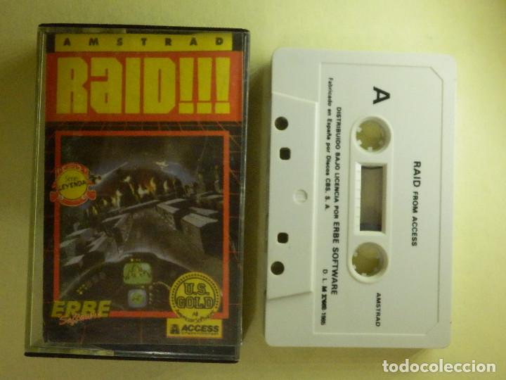 Videojuegos y consolas: JUEGO PARA AMSTRAD Y COMPATIBLES - RAID !!! - FROM ACCESS - ERBE - 1985 - Foto 1