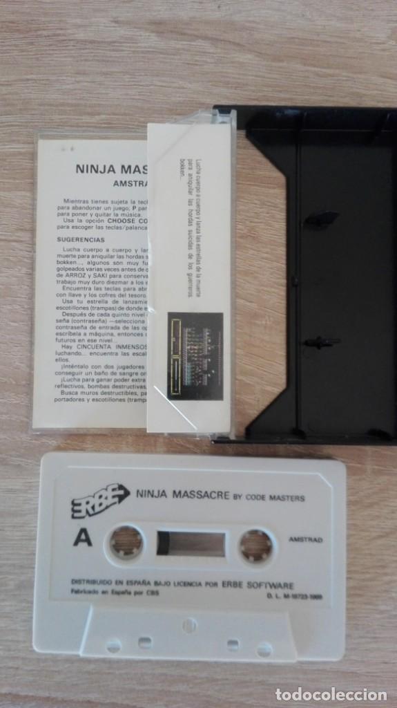 Videojuegos y consolas: NINJA MASSACRE-AMSTRAD CASSETTE-CODE MASTERS-A&Ntilde;O 1989. - Foto 3