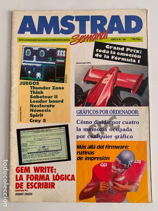 Videojuegos y consolas: REVISTA AMSTRAD SEMANAL N&ordm; 86 - Foto 1