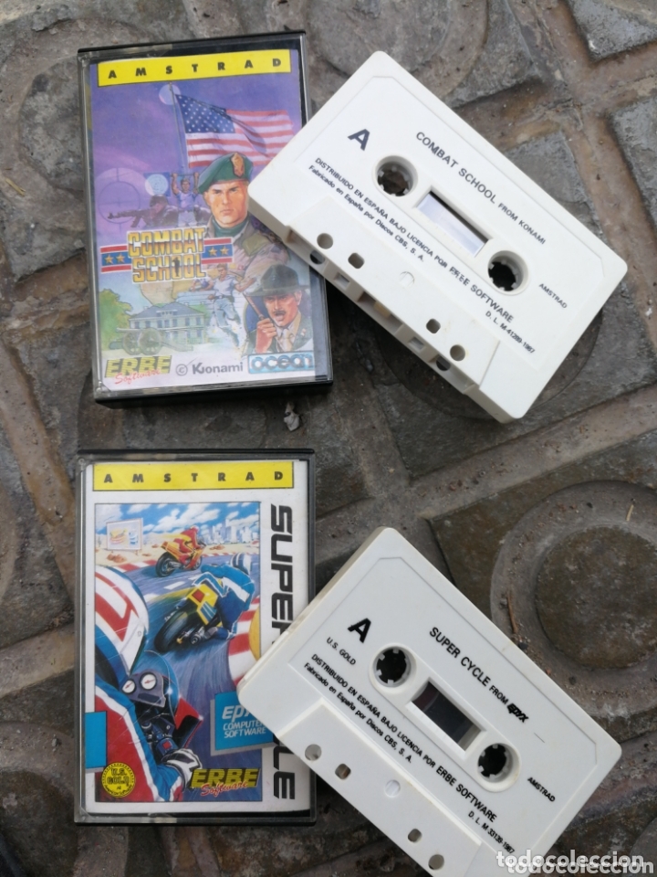 Videojuegos y consolas: LOTE JUEGOS AMSTRAD- COMBAT SCHOOL+SUPERCYCLE (ERBE SOFTWARE). - Foto 3