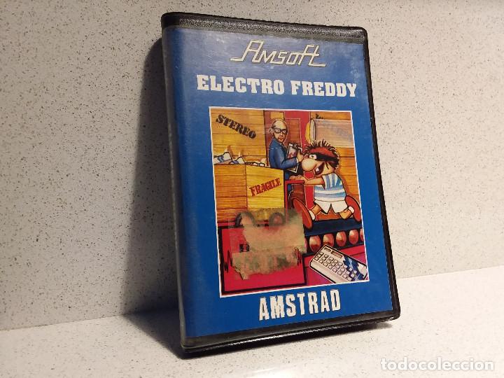 Videojuegos y consolas: Electro Freddy / Amstrad / Estuche / Cinta / Amsoft - Foto 1