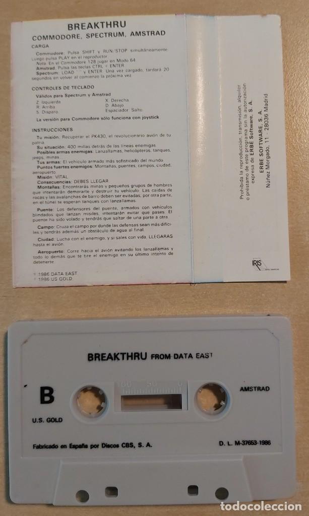 Videojuegos y consolas: Breakthru Amstrad Cinta - Foto 5
