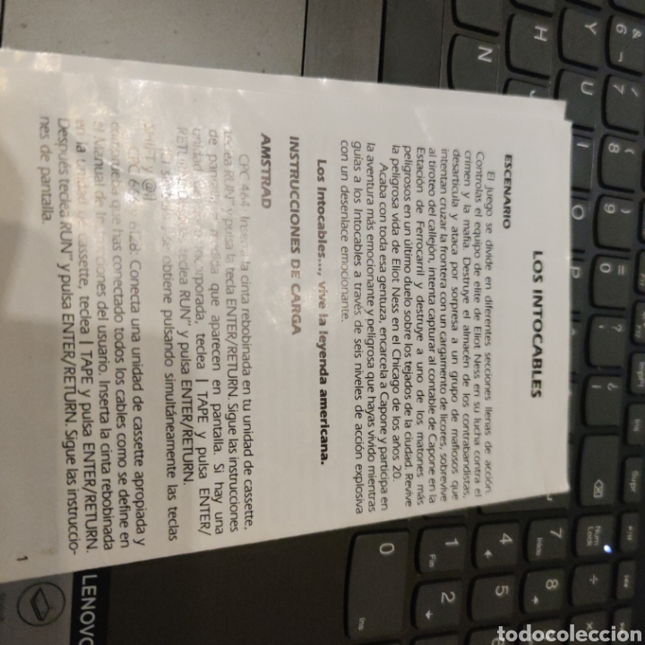 Videojuegos y consolas: LOS INTOCABLES Amstrad cinta manual sin caja - Foto 3