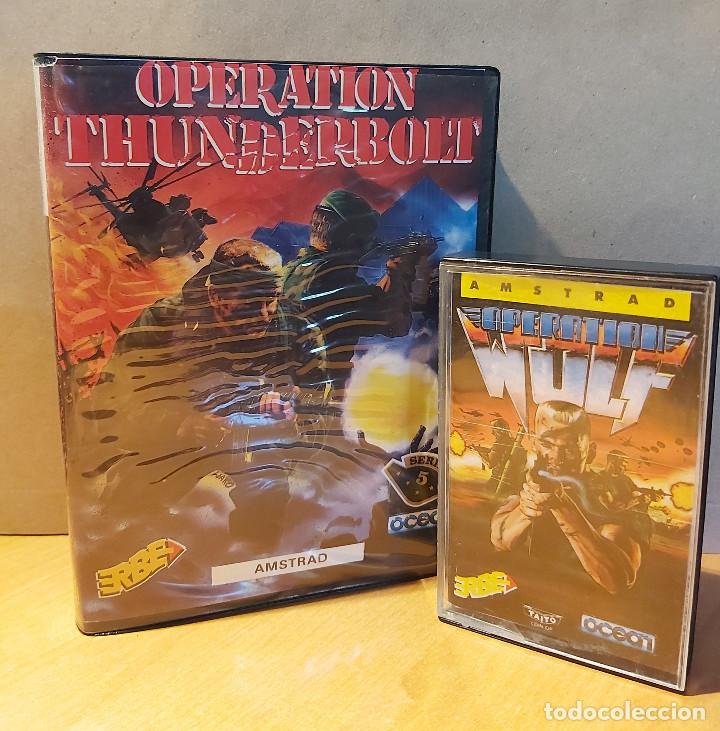 Videojuegos y consolas: Operation Wolf + Thunderbolt Amstrad Cinta - Foto 1