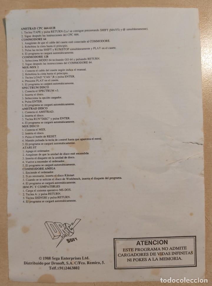 Videojuegos y consolas: Shinobi Amstrad Cinta - Foto 7