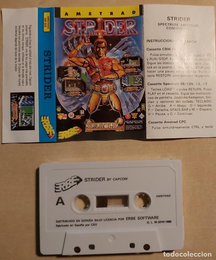 Videojuegos y consolas: Strider Amstrad Cinta - Foto 6