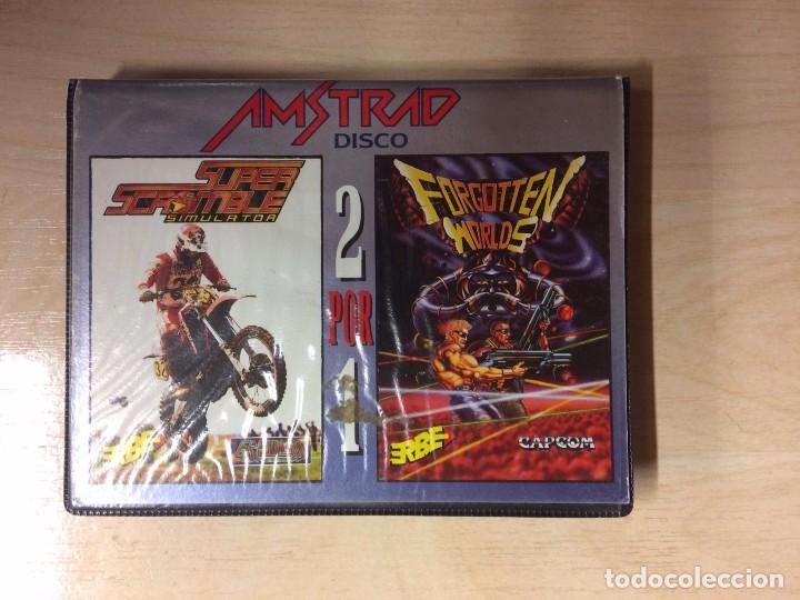 Videojuegos y consolas: FORGOTTEN WORLDS Y SUPER SCRAMBLE AMSTRAD DISCO - Foto 1