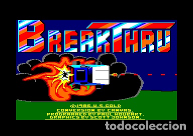 Videojuegos y consolas: Breakthru [US Gold] 1986 Data East - Erbe Software [Amstrad CPC] Break Thru - Foto 3