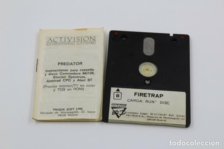 Videojuegos y consolas: AMSTRAD DISK DISCO FIRETRAP & SCHWARZENEGGER PREDATOR VERSION ESPA&Ntilde;OLA - Foto 3