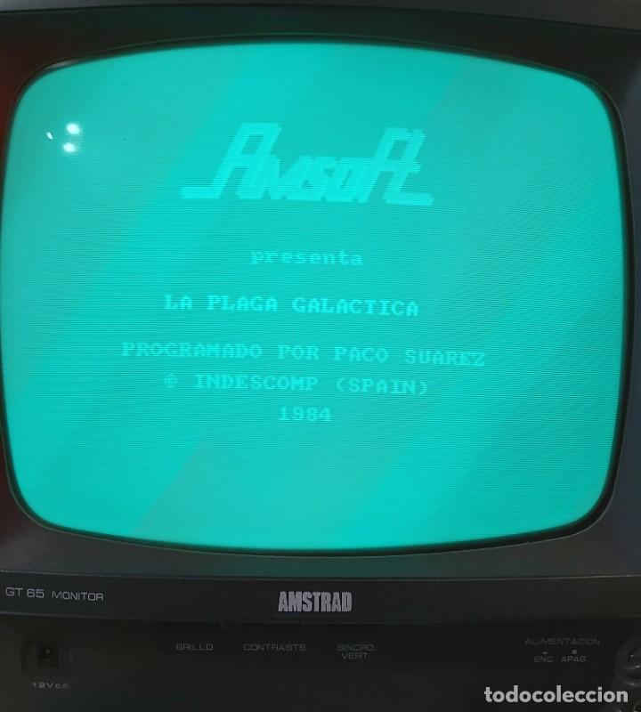 Videojuegos y consolas: Plaga Gal&aacute;ctica - Amstrad cinta - Foto 2