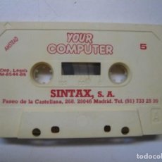Videojuegos y Consolas: YOUR COMPUTER Nº 5 - SOLO CINTA / AMSTRAD CPC 464 / RETRO VINTAGE / CASSETTE - CINTA. Lote 304371448