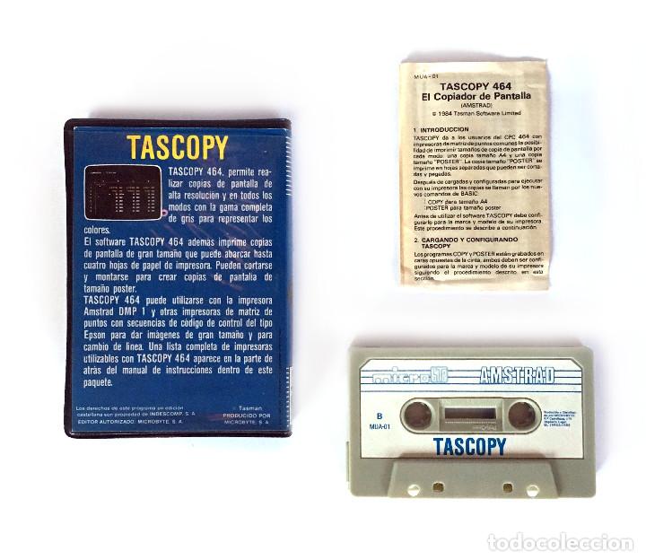 Videojuegos y consolas: TASCOPY ESTUCHE MICROBYTE INDESCOMP MICRO BYTE 1985 SOFTWARE IMPRESORA AMSTRAD CPC 464 664 CASSETTE - Foto 2