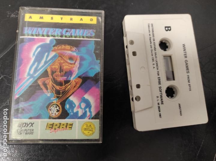 Videojuegos y consolas: WINTER GAMES AMSTRAD CPC 464 CASETTE - Foto 1