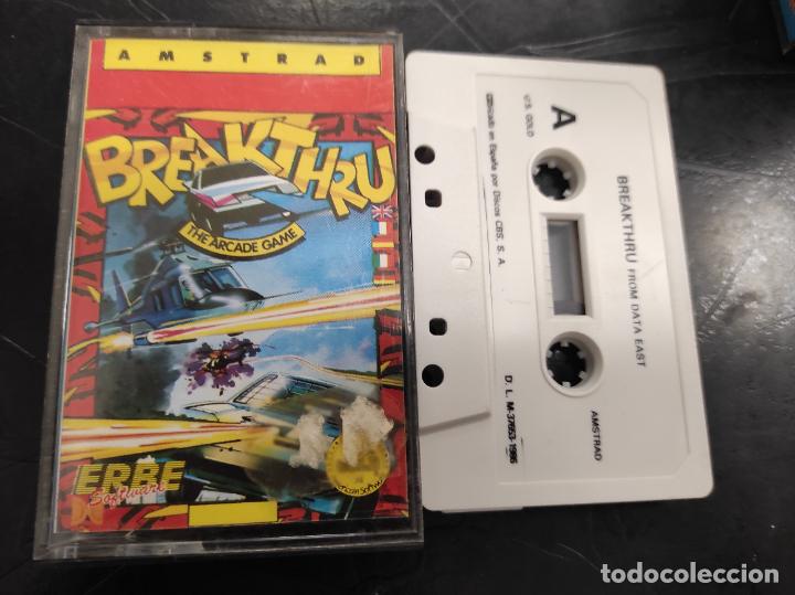 Videojuegos y consolas: BREAKTHRU AMSTRAD CPC 464 CASETTE - Foto 1