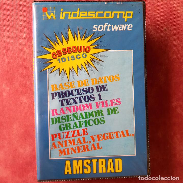Videojuegos y consolas: Indescomp - Programas / Estuche grande / Amstrad CPC 6128/ Retro Vintage / Disco - Diskette - Foto 1