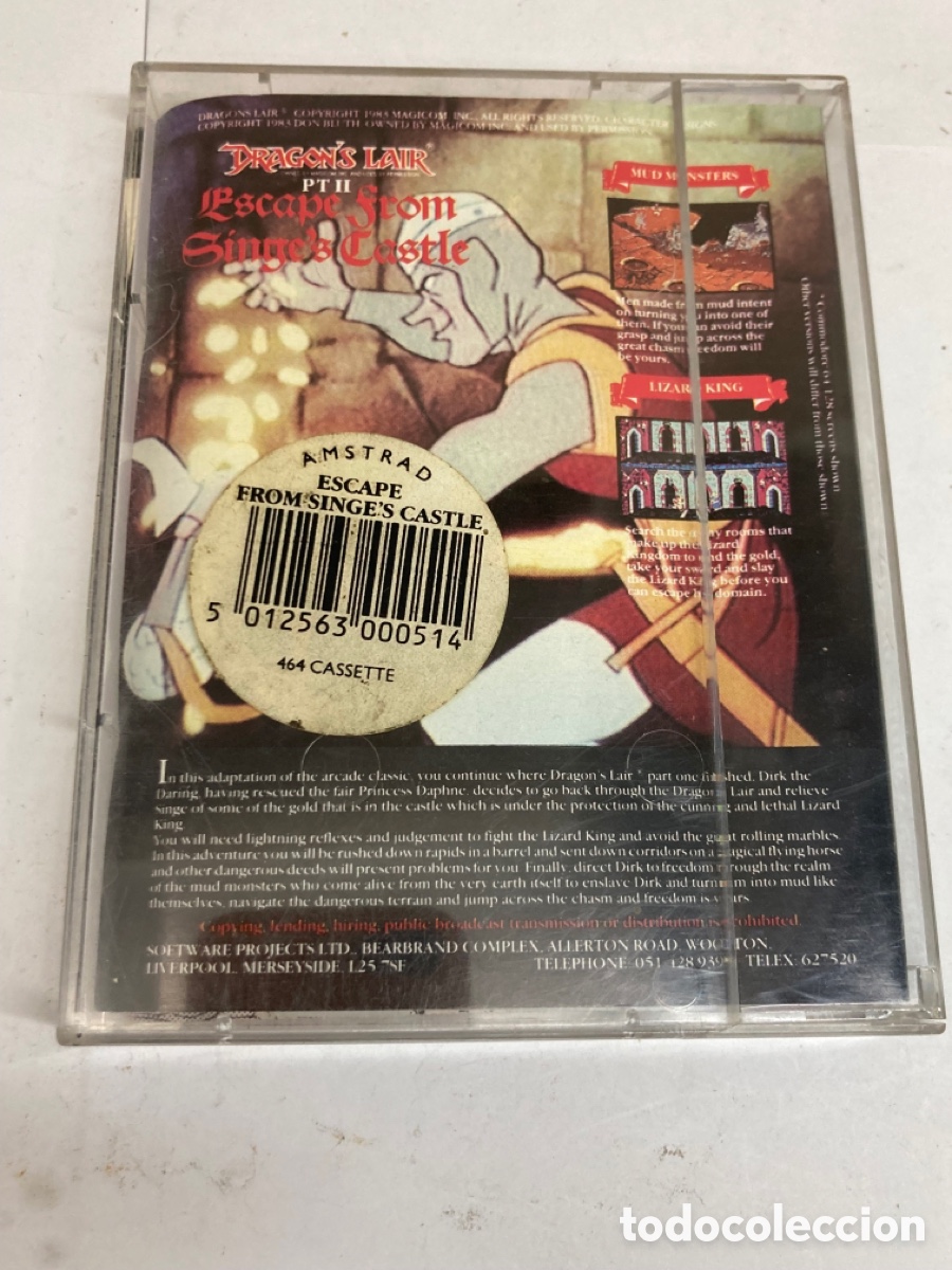 Videojuegos y consolas: Juego Amstrad Dragon&rsquo;s Lair - Foto 2
