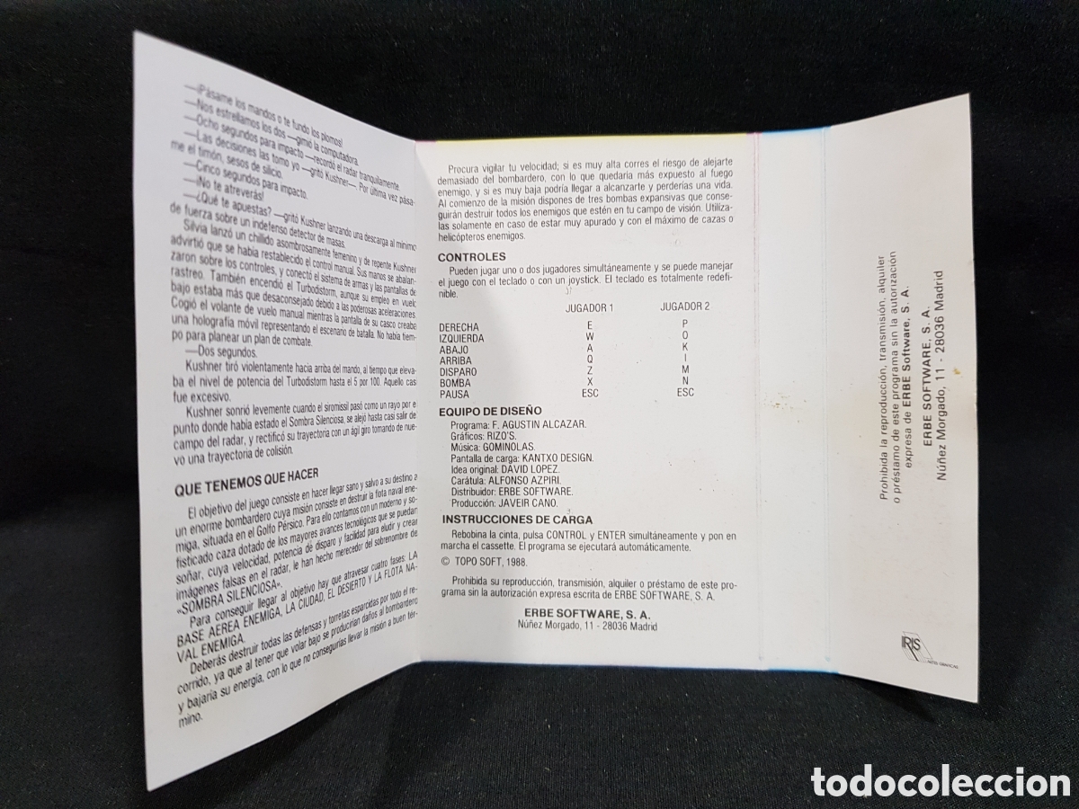 Videojuegos y consolas: AMSTRAD Silent Shadow Topo Soft Erbe Software CBS 1988 - Foto 4