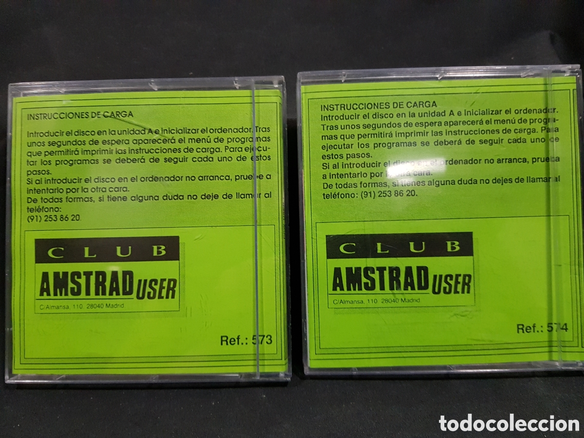 Videojuegos y consolas: Club Amstrad PCW USER 1 Y 2 Amsoft Compact Floppy Disc Ref 573 Ref 574 - Foto 2