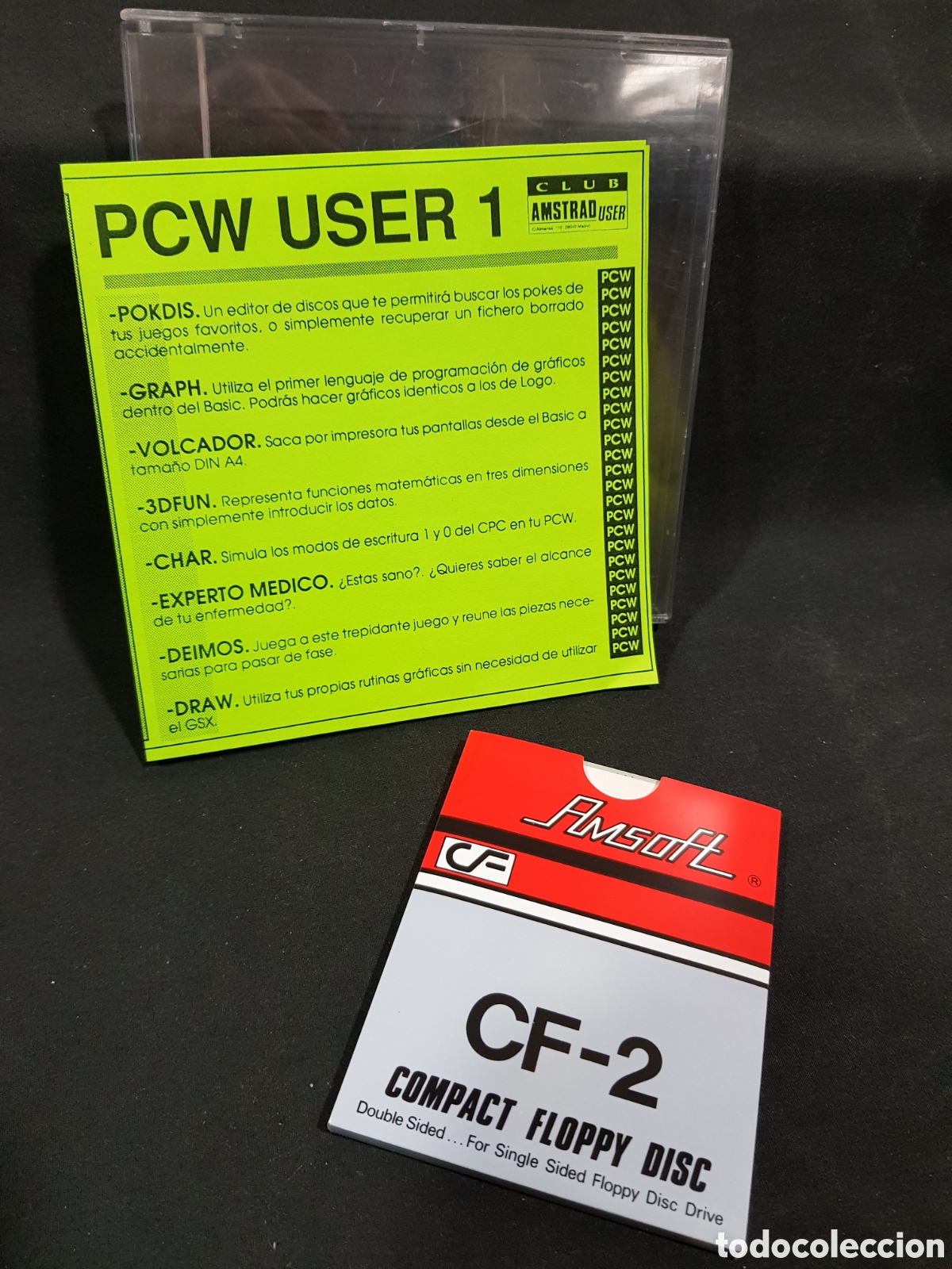 Videojuegos y consolas: Club Amstrad PCW USER 1 Y 2 Amsoft Compact Floppy Disc Ref 573 Ref 574 - Foto 5