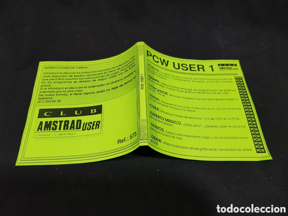 Videojuegos y consolas: Club Amstrad PCW USER 1 Y 2 Amsoft Compact Floppy Disc Ref 573 Ref 574 - Foto 6