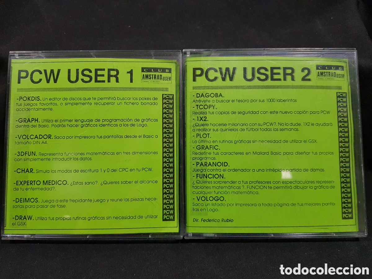 Videojuegos y consolas: Club Amstrad PCW USER 1 Y 2 Amsoft Compact Floppy Disc Ref 573 Ref 574 - Foto 1